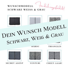 Dein Tabakbeutel Wunschmodell auf Bestellung: Schwarz, Weiß & Grau