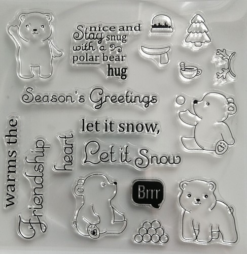 Stempelset eisbär clear - eisbär,,