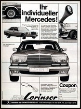 Mercedes W 123 und W 126 originale Werbung 1981  Lorinser Mercedes