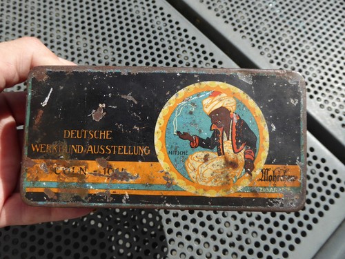 Alte blechdose zigarettendose - alte,