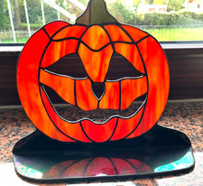 Tiffanytechnik /Decoobjekt Kürbis  / aus 23 Teilen gefert . / BoSi Art seit 1990