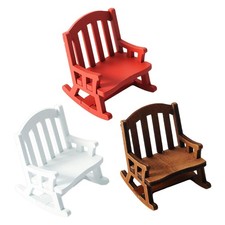 Schaukelstuhl im Maßstab 1:12, Miniatur-Puppenhaus-Stuhl aus Holz