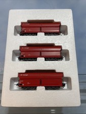 Trix H0 31355 - Set Von Güterwagen Schüttgutwagen 4 Achsen Cargo DB in OVP
