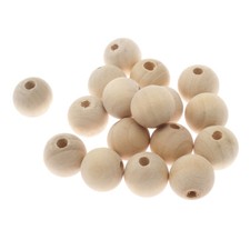 250stk Holzperlen Natur Rund