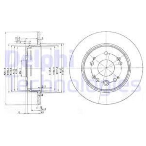Delphi bremsscheibe hinten - 2x,