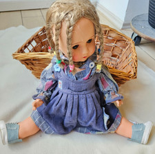 Vintage Puppe mit Zöpfen vermutlich 60er Jahre 48 cm