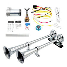 600DB 12V Dual Trumpets Super Loud Car Electric Horn Truck Boat Train Speaker