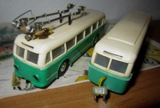 EHEIM 2-Achs-MOTORWAGEN mit gelenktem 2-Achs-Anhänger grün/weiss für Sammler