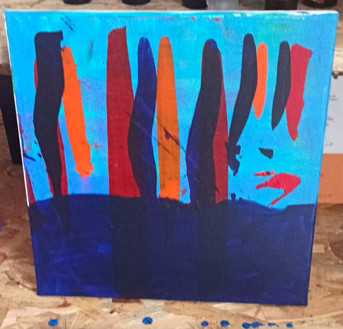 Abstraktes blaues