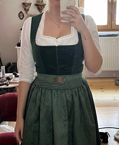 Elfin damen dirndl samt grün - damen,