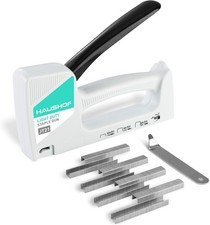 HAUSHOF Handtacker Tackerpistole Holztacker mit 800 Klammern 8mm für Holz, Stoff