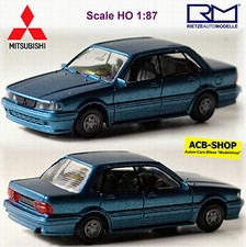Mitsubishi Galant VI 16V E30 Limousine 1988-93 lagunenblau metallic 1:87 Rietze