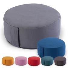 Yogakissen Bodenkissen rund H 14xø31 cm mit Buchweizenschalen Meditationskissen 