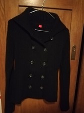 neuwertige Strickjacke Dunkelblau Zweireiher, Matrose Gr. M Dicke Baumwolle