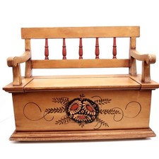 Puppenbank Holz Bauernmalerei