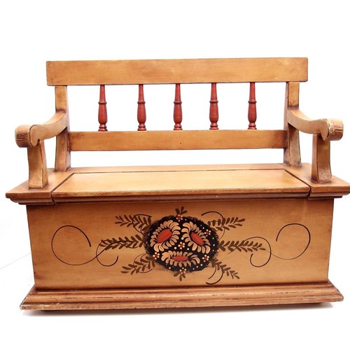 Puppenbank holz bauernmalerei - puppenbank,