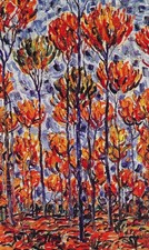 Christian Rohlfs - Herbstwald, 1907, 60x30cm, Leinwand auf Holzrahmen
