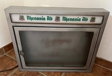 Alter Rhenania Alt - Schaukasten, Leuchtreklame für Speisekarte