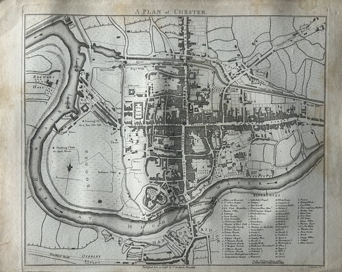 1795 chester stadtplan - 1795,