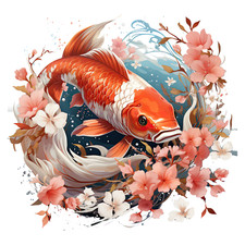 10x car sticker koi fish