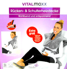 VITALmaxx Rücken- und Schulterheizdecke extra groß 3 Heizstufen Bedienteil 100W!
