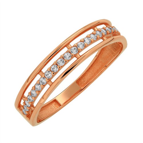 Goldring mit zirkonia aus - mit,