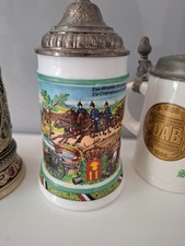 ALT Humpen Bierkrug BMF Bierseidel Sammelkrug WK 1 Kameraden mit Zinn Deckel