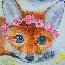 Niedlicher Fuchs Ölmalerei