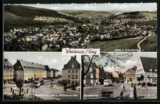 AK Weidenau /Sieg, Blick vom Giersberg, Stadtmiie, Haardtbrücke u. Wilhelmstraß 