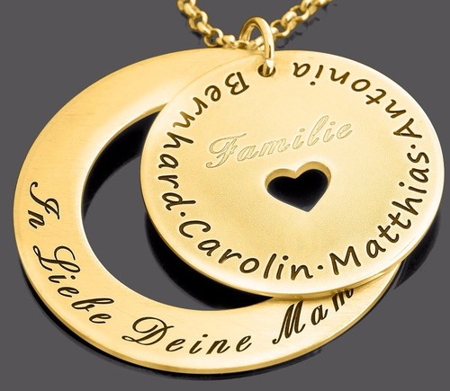 Familienschmuck vergoldet - ,