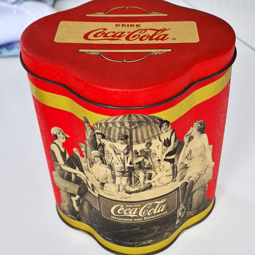 Coca cola werbe - coca-cola, werbe-blechdose