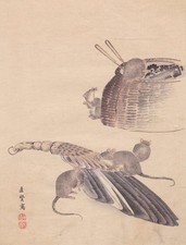 Mäuse - Kanno Schule - 1894 - Farbholzschnitt - Japan - Ukiyo-e