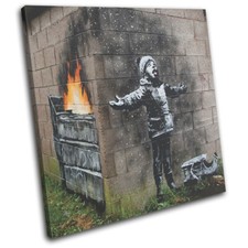 Snow urban graffiti - snow, banksy