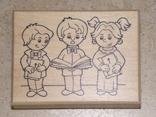 Stempel - Drei Kinder ~6x8cm -