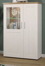 Vitrine Highboard weiß Holz