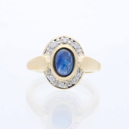 Vintage ring diamanten saphir - diamanten,