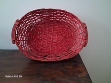 Weidenkorb oval rot