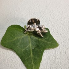 Geweih Brosche Pin Jagd Wild Jäger Trachten Tierschmuck antik Silber 925/-