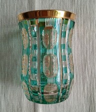 RANFTBECHER ° Etikett FH Kunstglas  BK ° Golddekore° Franz Heide Böhmen