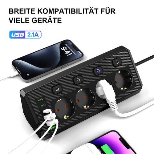 Tischsteckdosenleiste mit - , 4