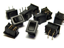 10x Marquardt Netz-Wipp-Schalter 1801, 13 x 20 mm Snap-In, liegend, 10A / 250V