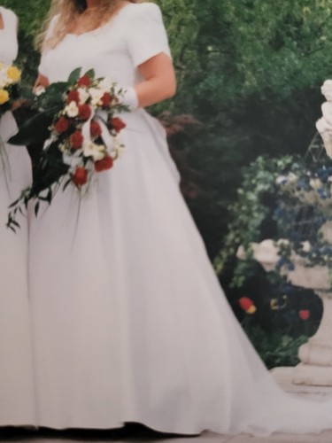 Brautkleid linie weiss gr - brautkleid,