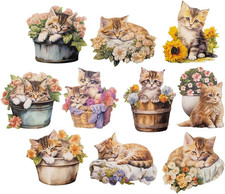 3D Katzen Motive ausgestanzt