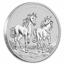 1 UNZE 999 SILBER - LUNAR PFERD  / MUSTANG - SILBERMÜNZE - SILBERBARREN - SELTEN