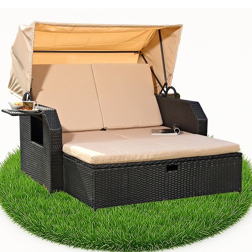 Sonnenliege rattan sonnenbett - rattan,
