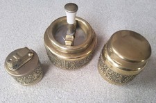 Raucherset von Erhard & Söhne 3-teilig Messing mit Putten Vintage