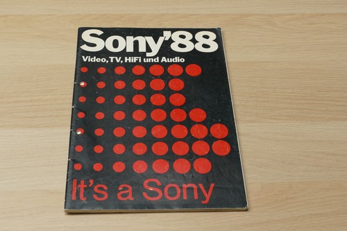 Sony 1988 vintage katalog mit - sony,