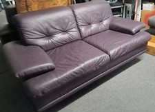 Ledersofa, 2er, gebraucht, in aubergin für 1,50 EUR sofortkaufen !