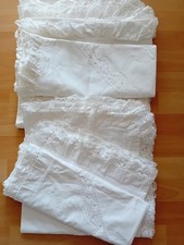 4 Alte Paradekissen Wäschespitze Spitze Stickerei Shabby Chic Vintage Landhaus