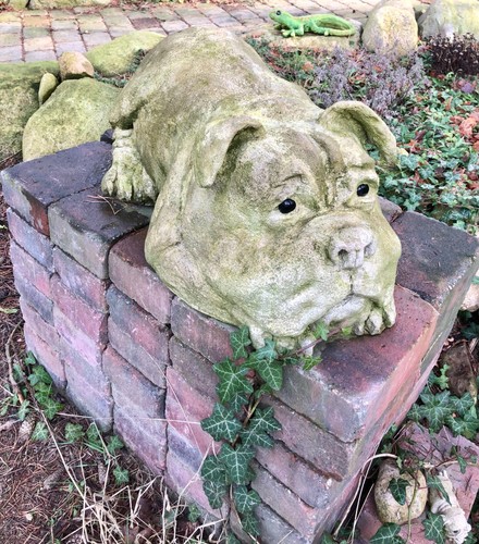 Gartendeko figur bulldogge - gartendeko,